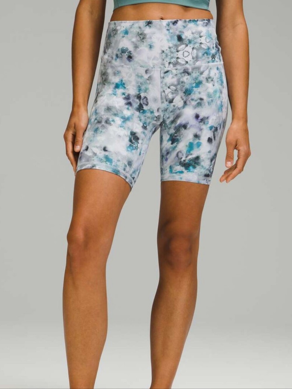 Lululemon Align High-Rise Short 8" Kaleidofloral Blue Nulu W7BRBS Size 8